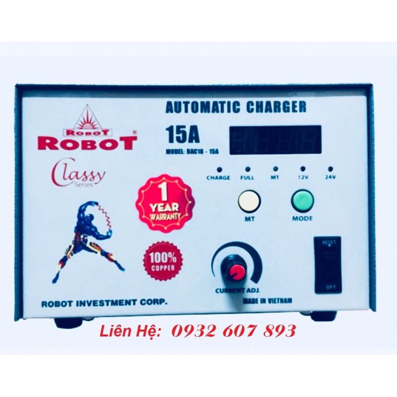 SẠC DÂY ĐỒNG ROBOT 15A TỰ ĐỘNG