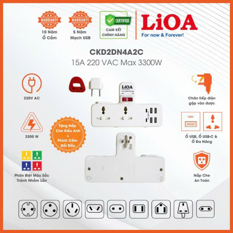 Ổ CẮM LIOA KHÔNG DÂY THẾ HỆ MỚI