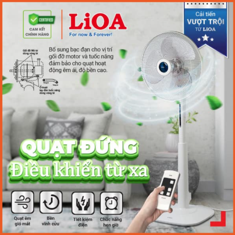 QUẠT ĐỨNG LIOA ĐIỀU KHIỂN TỪ XA - QC - 409 REMOTE