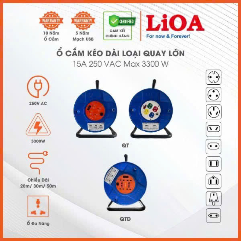Ổ CẮM LIOA RULO - KÉO DÀI ĐA NĂNG