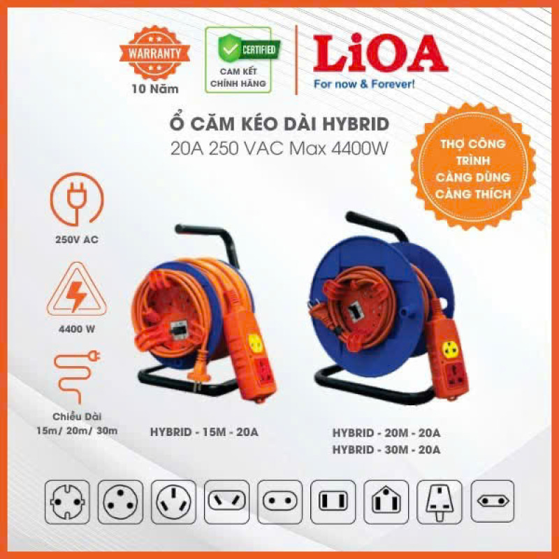 RULO Ổ CẮM LIOA - KÉO DÀI 30 MÉT