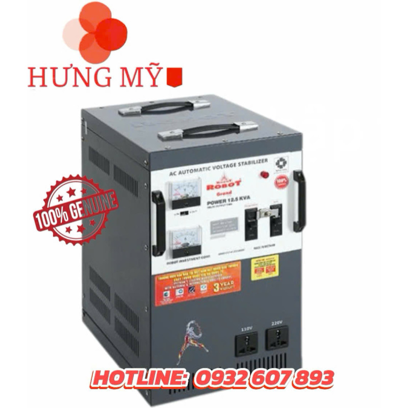 Ổn áp Robot 1 pha 12.5KVA Cao 