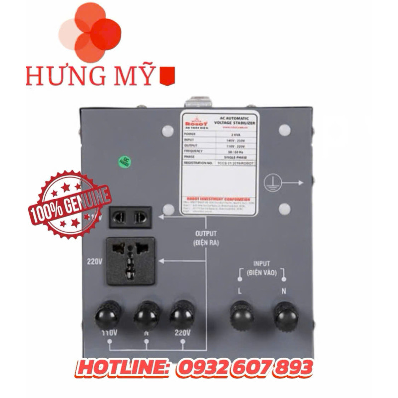 Ổn áp Robot 1 pha SP09 2KVA Cao Cấp